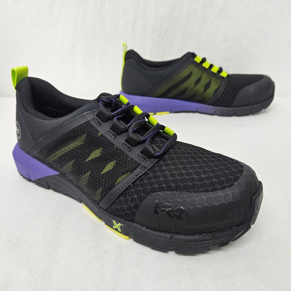 Timberland PRO Radius Work Shoe Composite Toe 1A2844 Black Purple Women Size 9.5